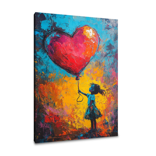 Child's Heart Balloon Canvas