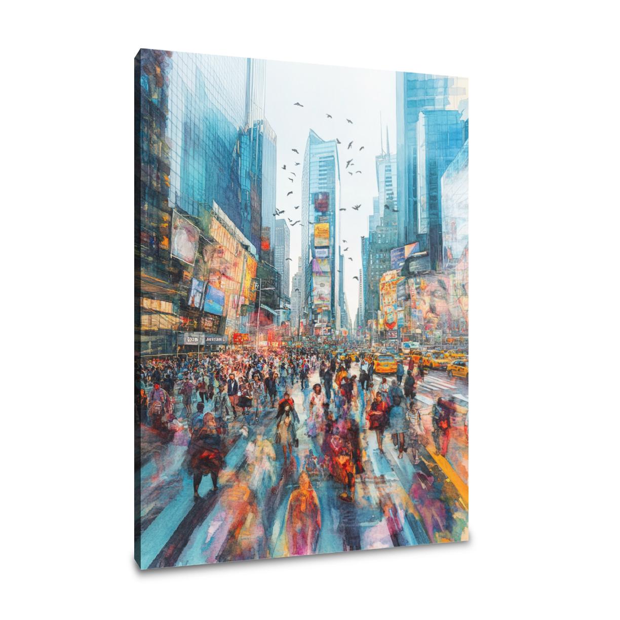 Lively Urban Dreamscape Canvas