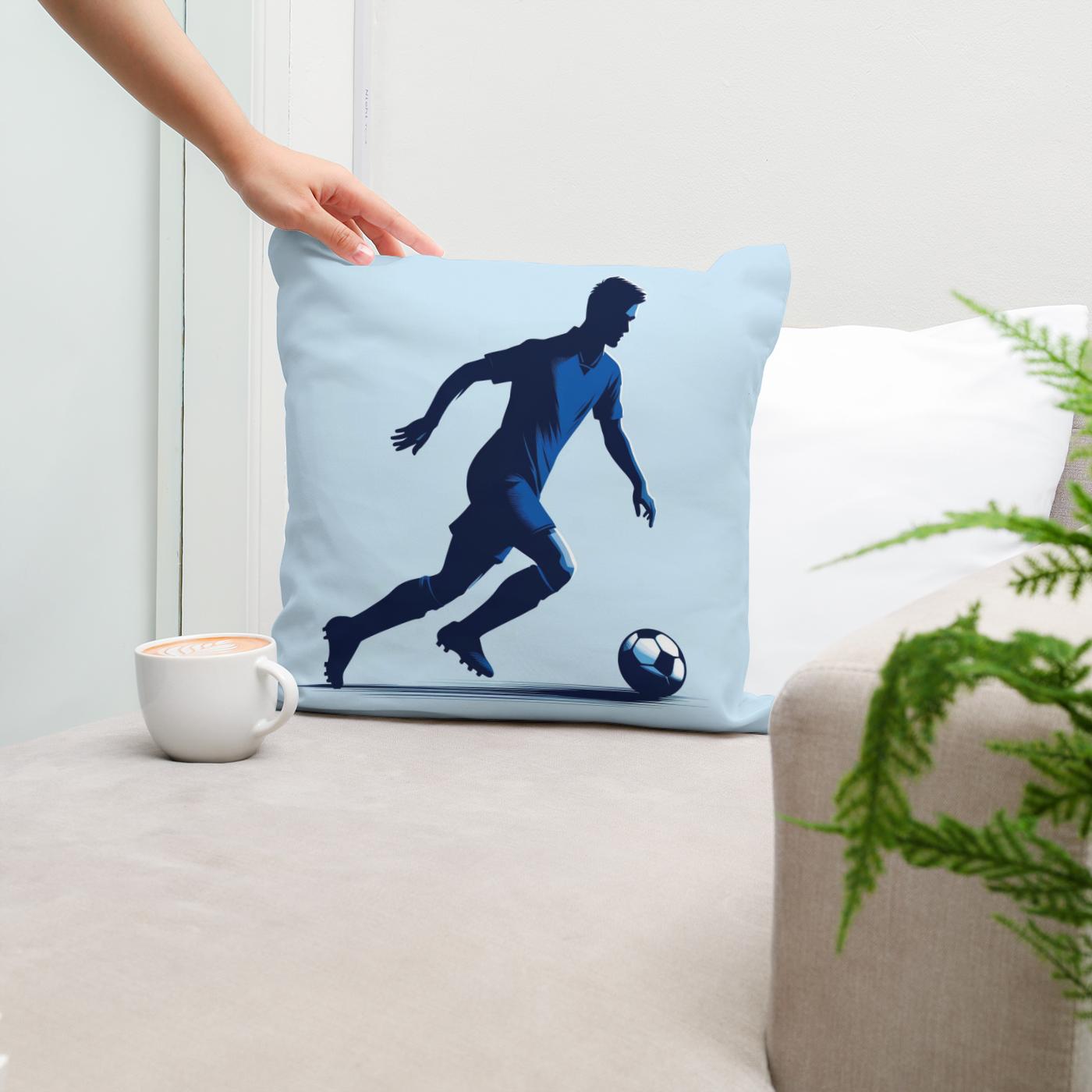 Glasgow Blue Dribble Cotton Cushion