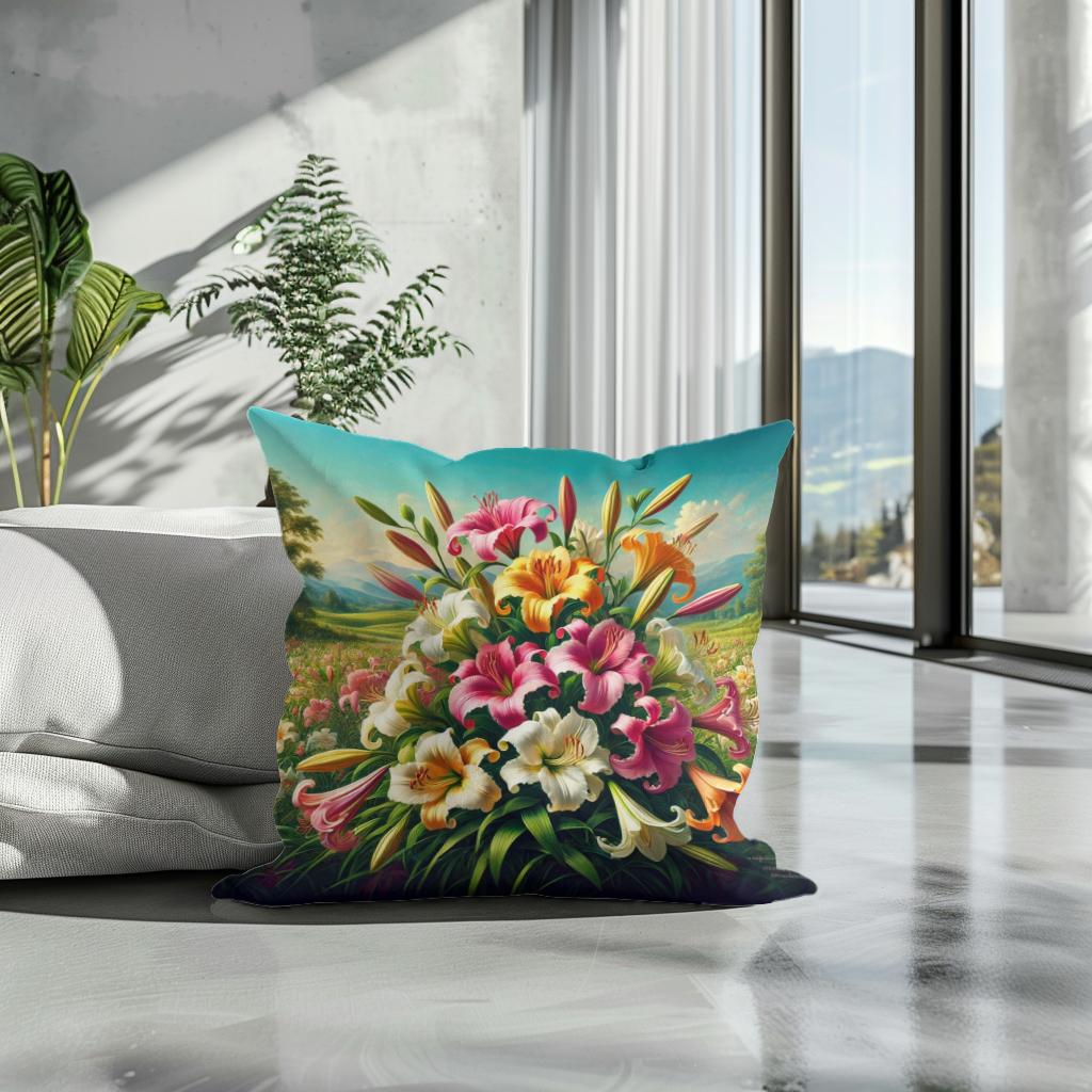 Eternal Lilies Cotton Cushion