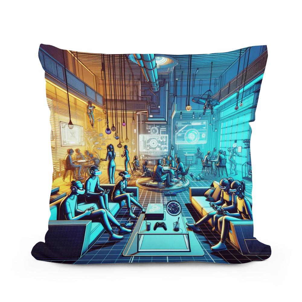 Digital Realm Cotton Cushion