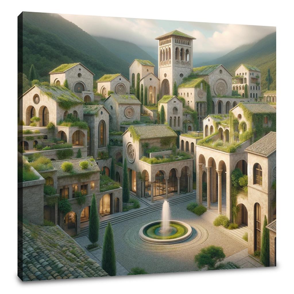 Romanesque Reimagined Canvas