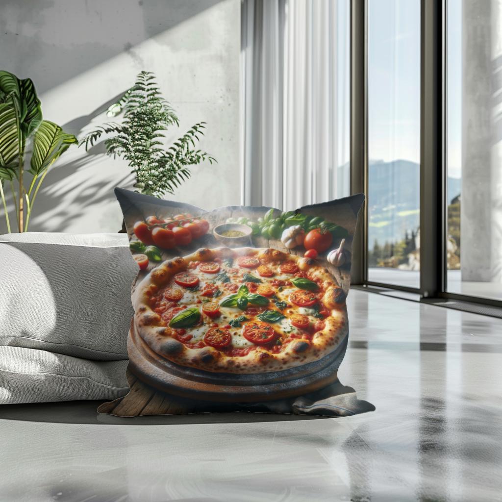 Stellar Italian Pizza Cotton Cushion