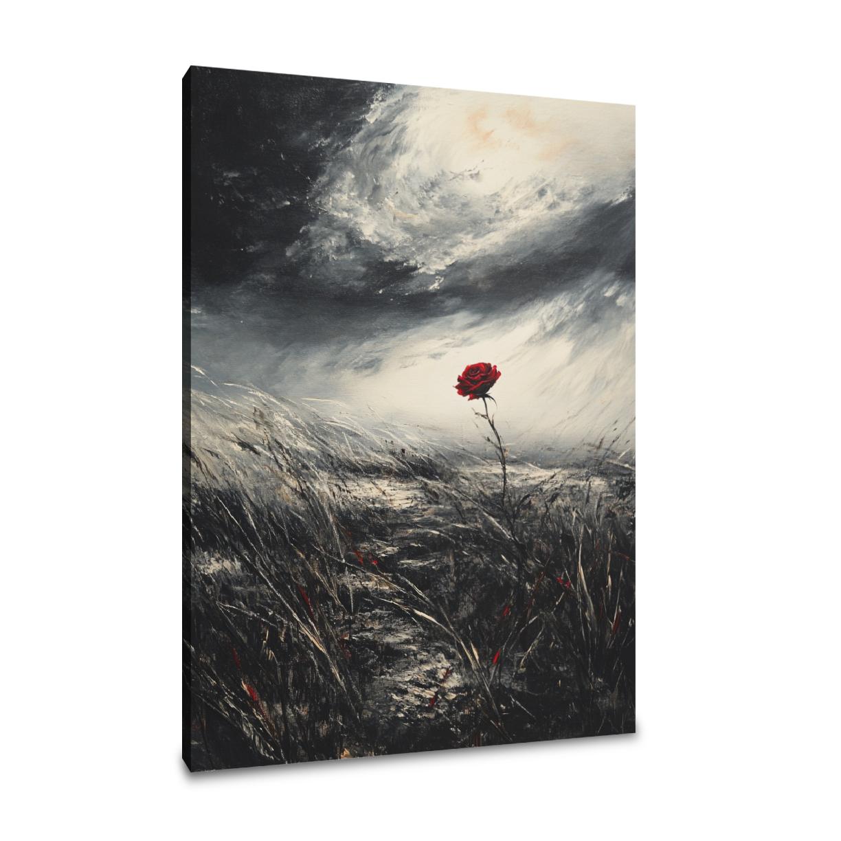 Crimson Rose Serenade Canvas