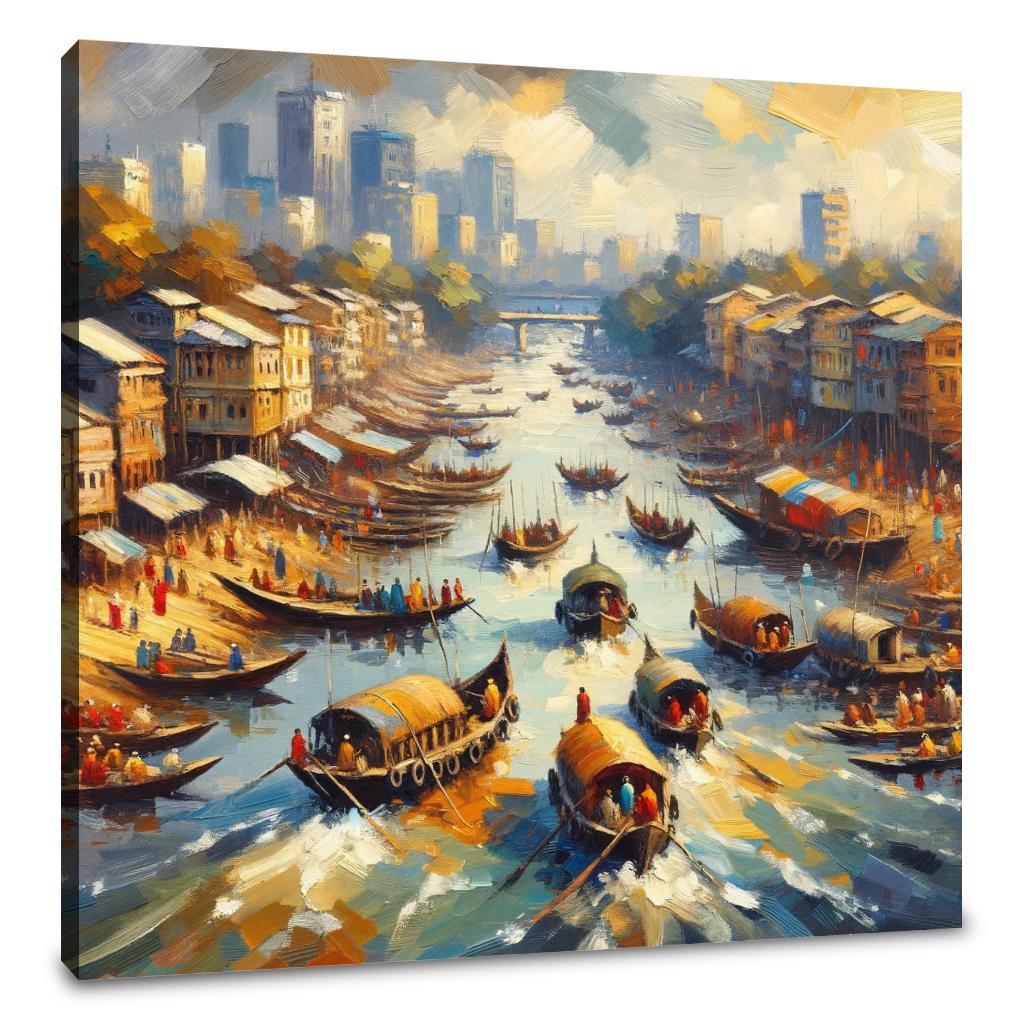 Vibrant Buriganga Morning Canvas