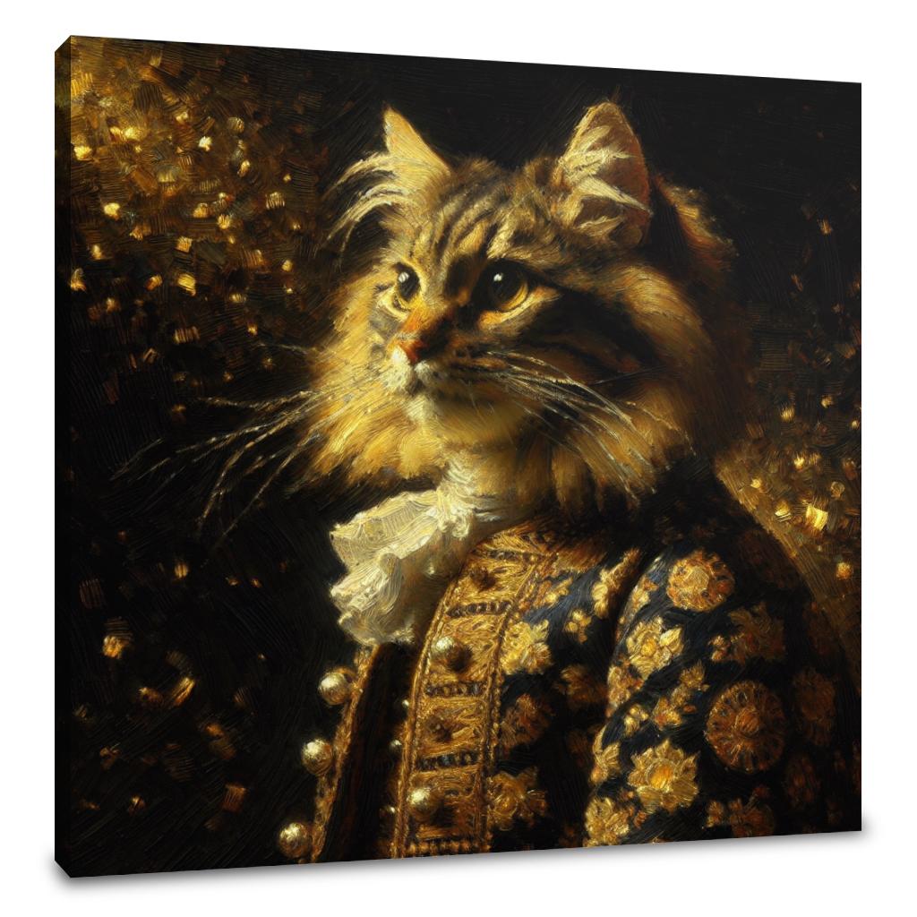 Royal Feline Noir Canvas