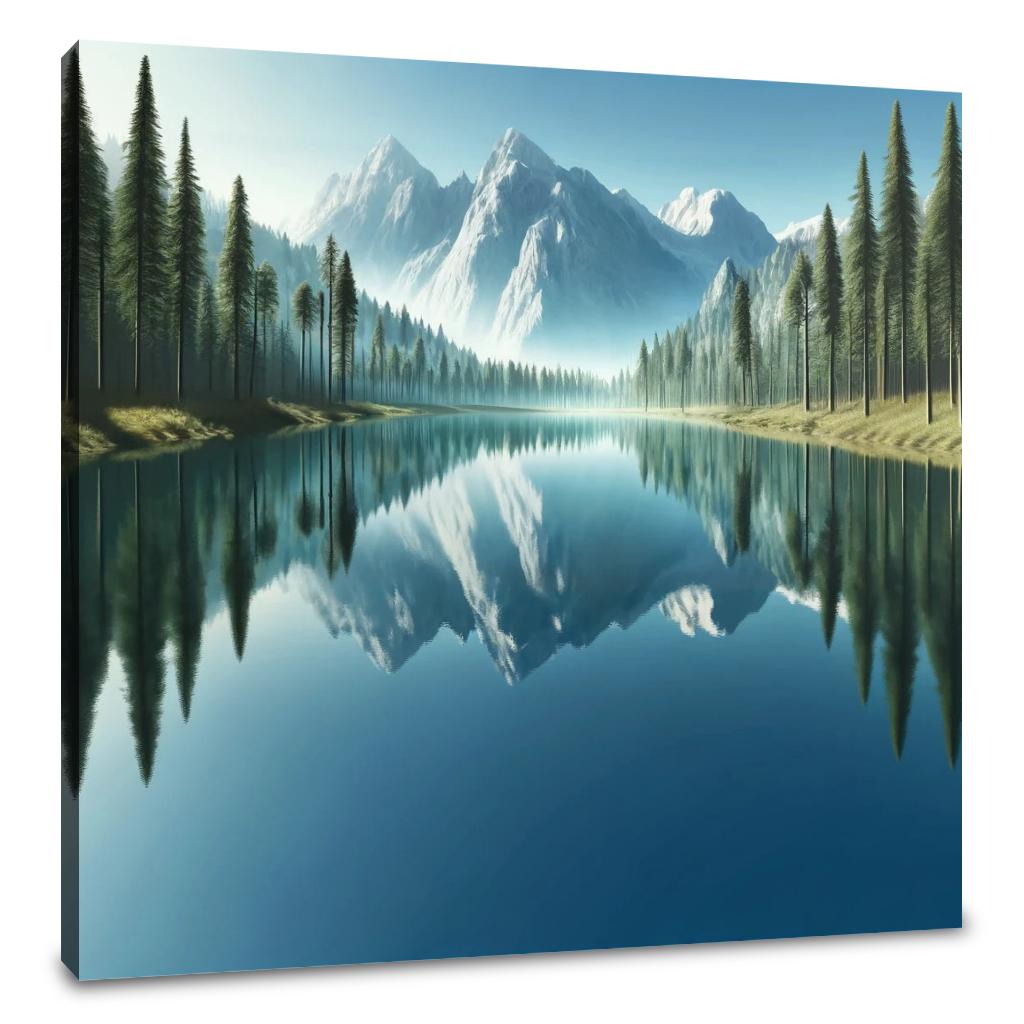 Serene Mountain Lake Canvas