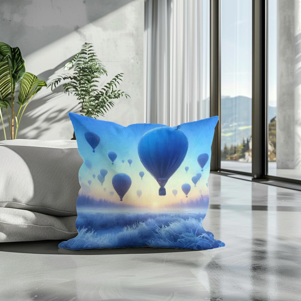 Frostbound Ascendancy Cotton Cushion