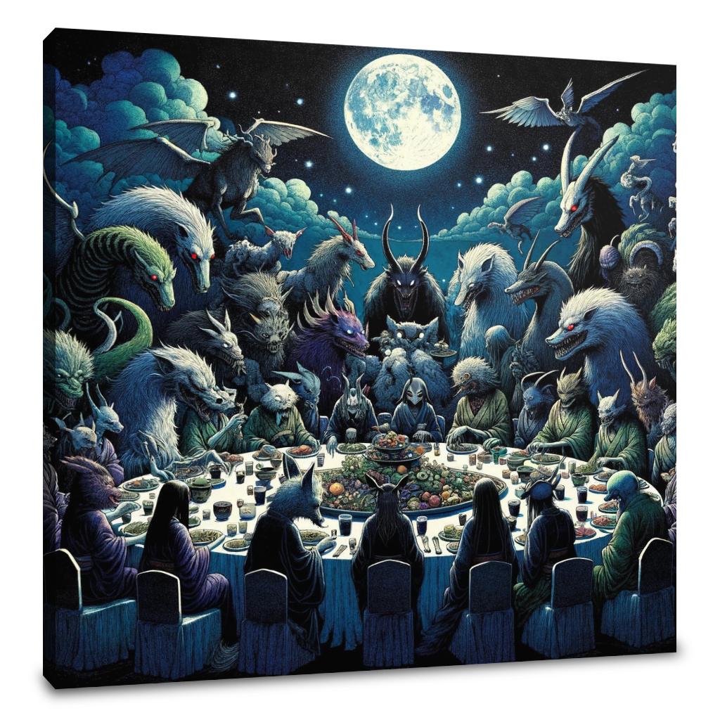 Banquet of the Yokai Canvas