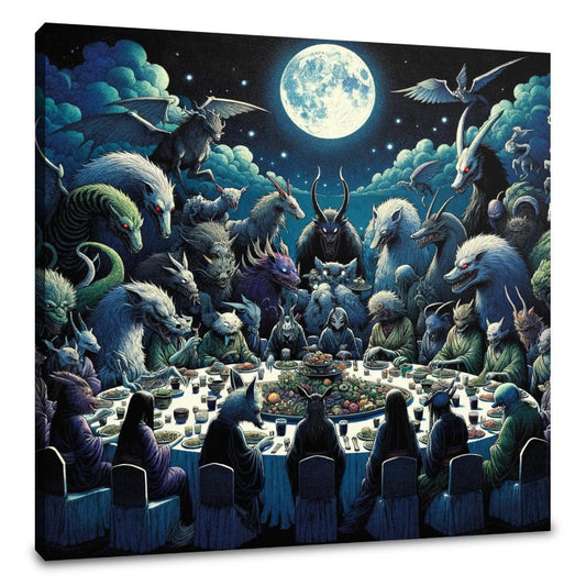 Banquet of the Yokai Canvas