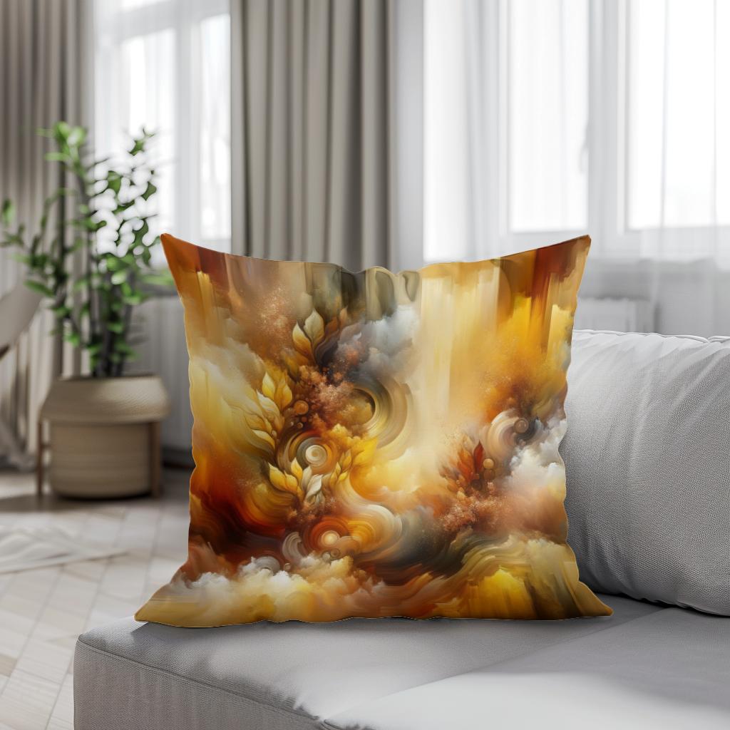 Autumn's Radiance Cotton Cushion