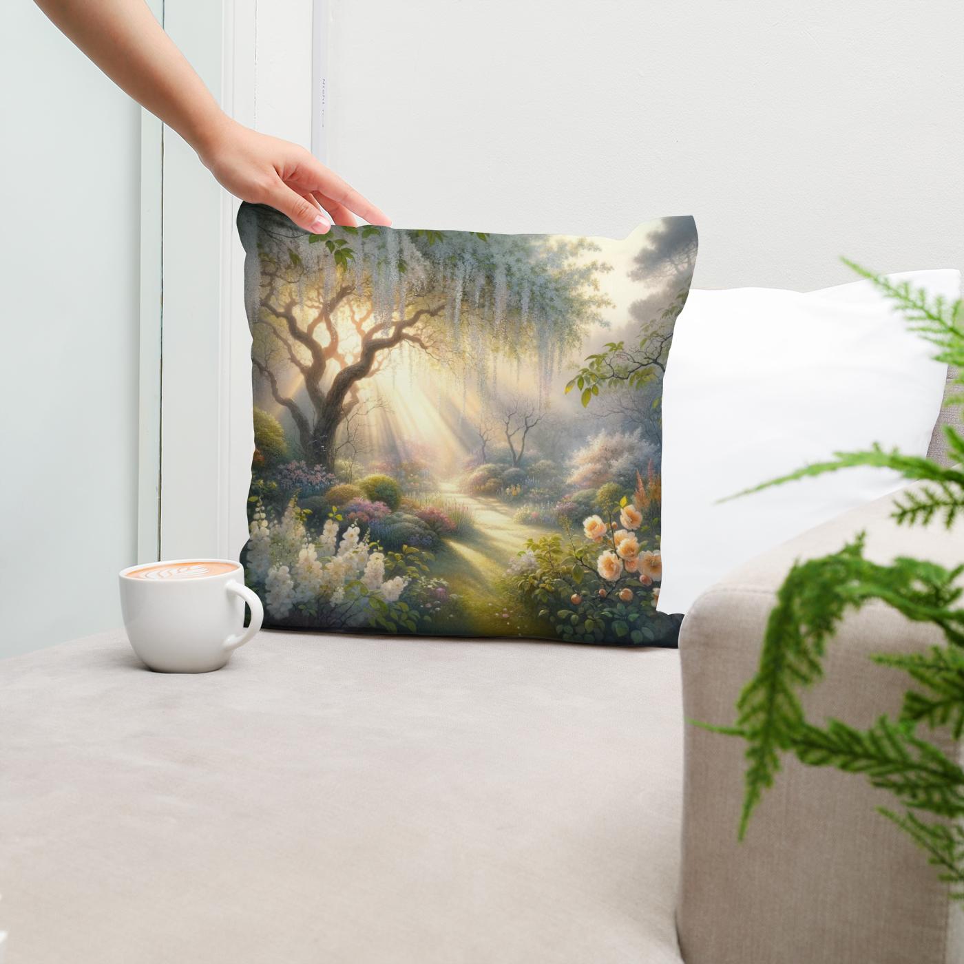 Spring's Dawn Serenity Cotton Cushion