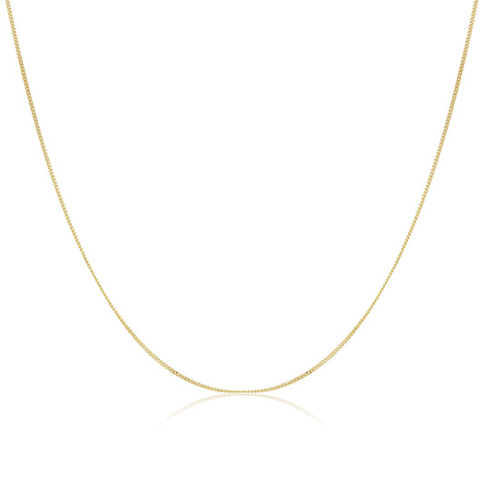 9ct Gold Diamond Cut Curb Chain