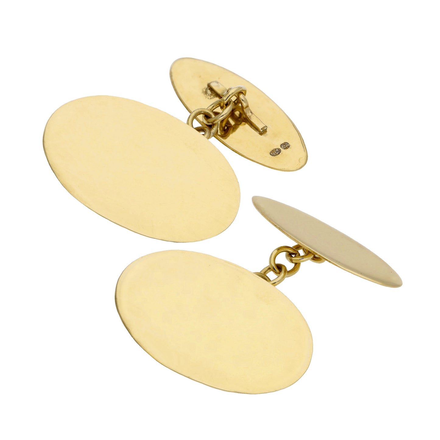9ct Gold Classic Oval Cufflinks