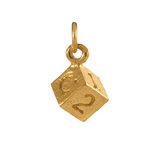 9ct Gold Block Charm