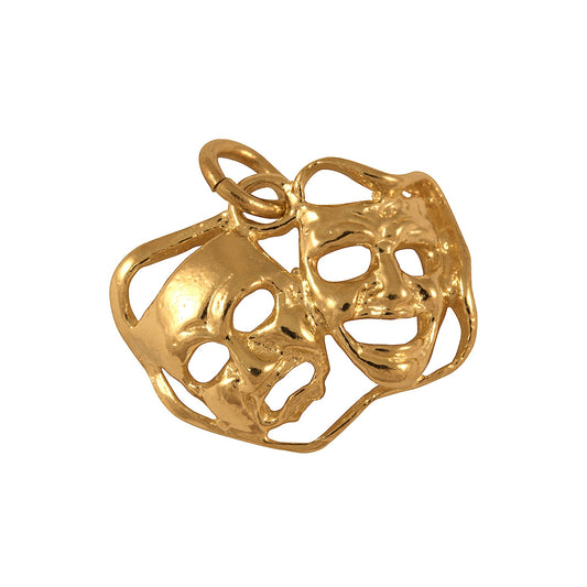9ct Gold Comedy Tragedy Masks Charm