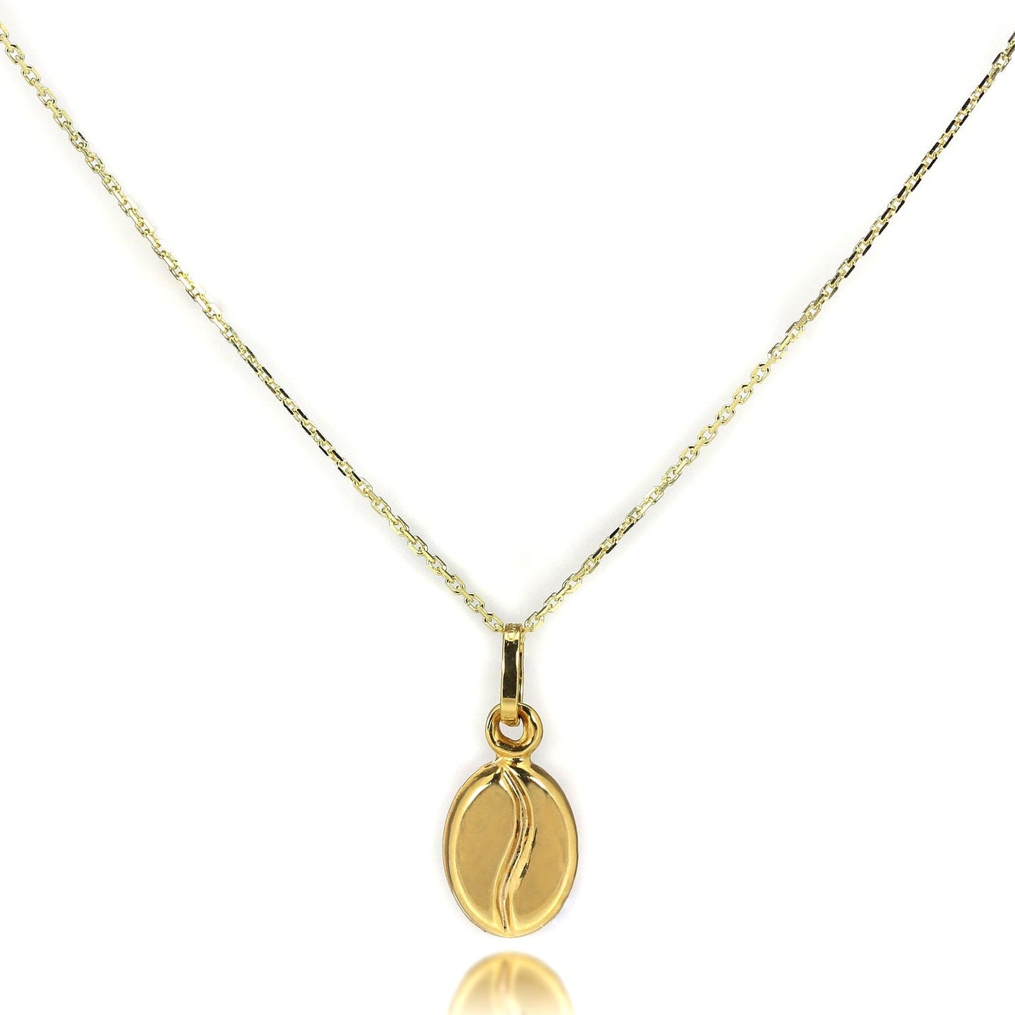 9ct Gold Coffee Bean Necklace