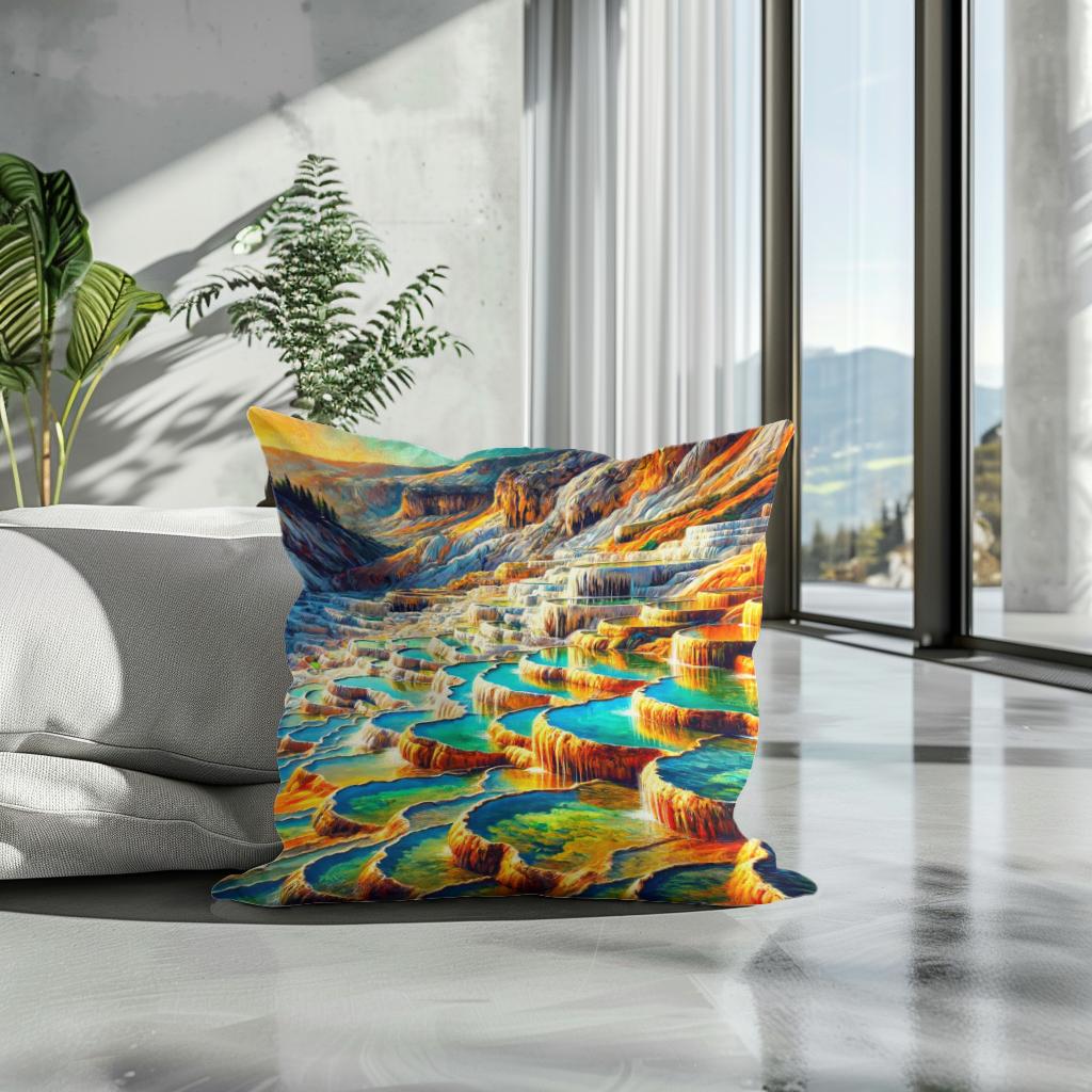 Terraced Springs Cotton Cushion