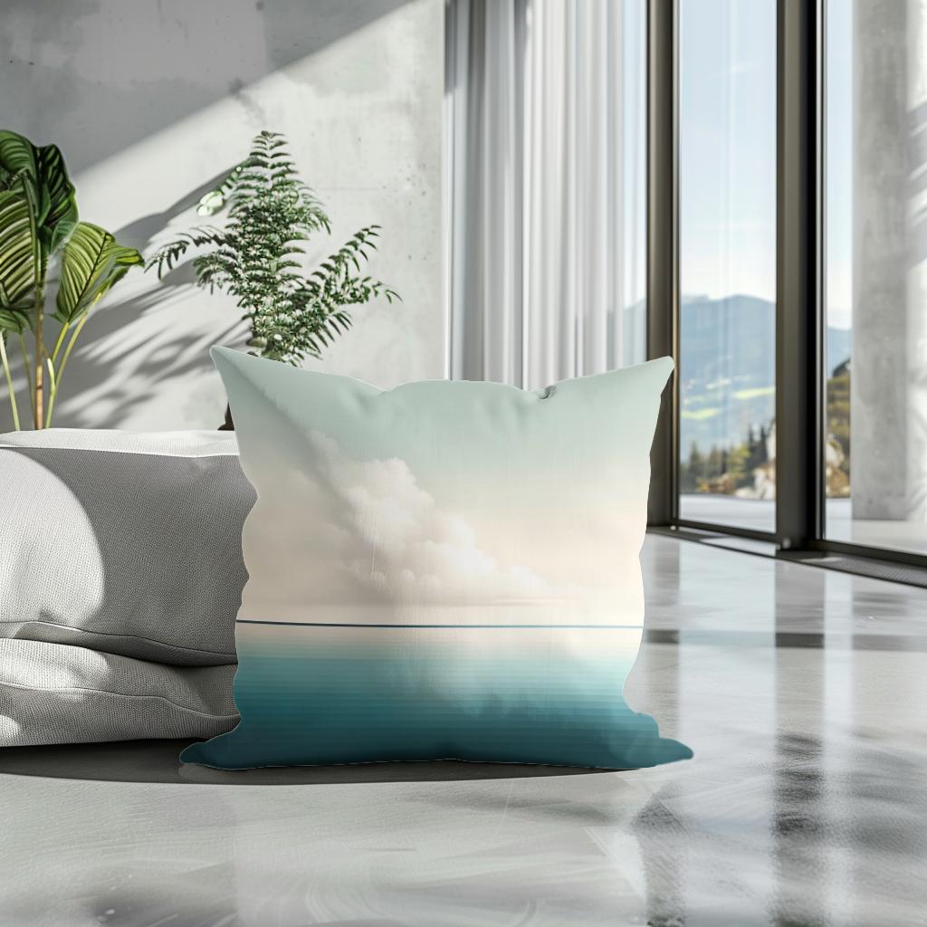 Calm Horizon Cotton Cushion