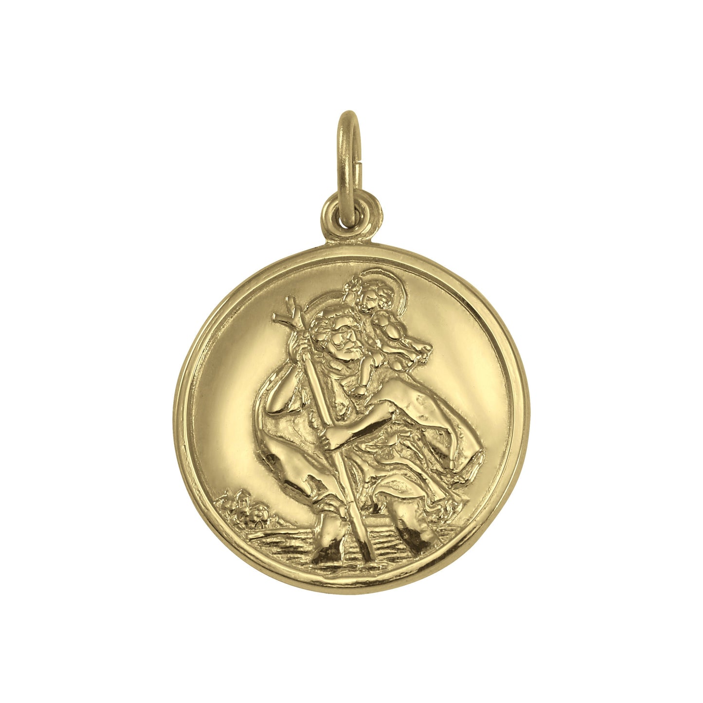 Gold St Christopher Pendant