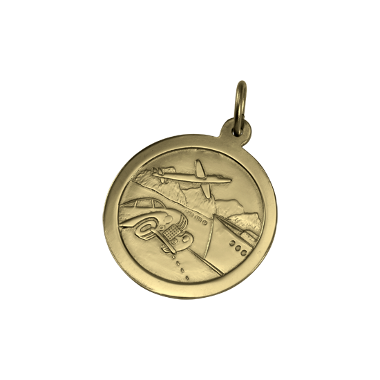 Gold St Christopher Pendant