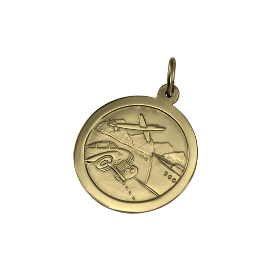 Gold St Christopher Pendant