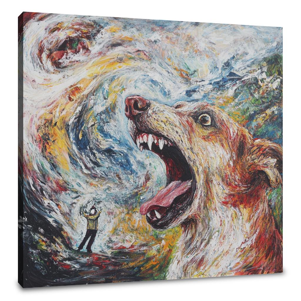 Barking Dog Canvas