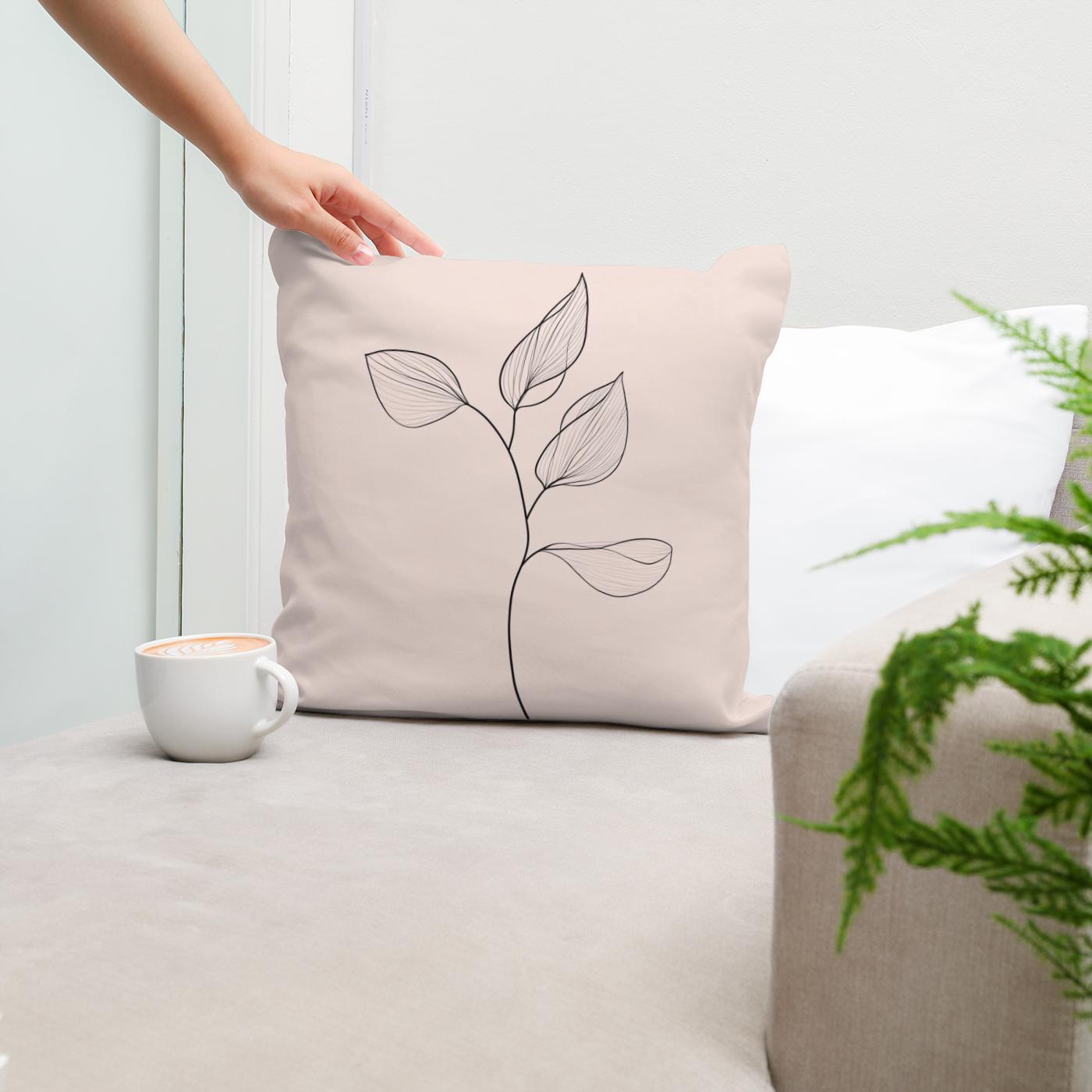 Minimalist Leaf Cotton Cushion