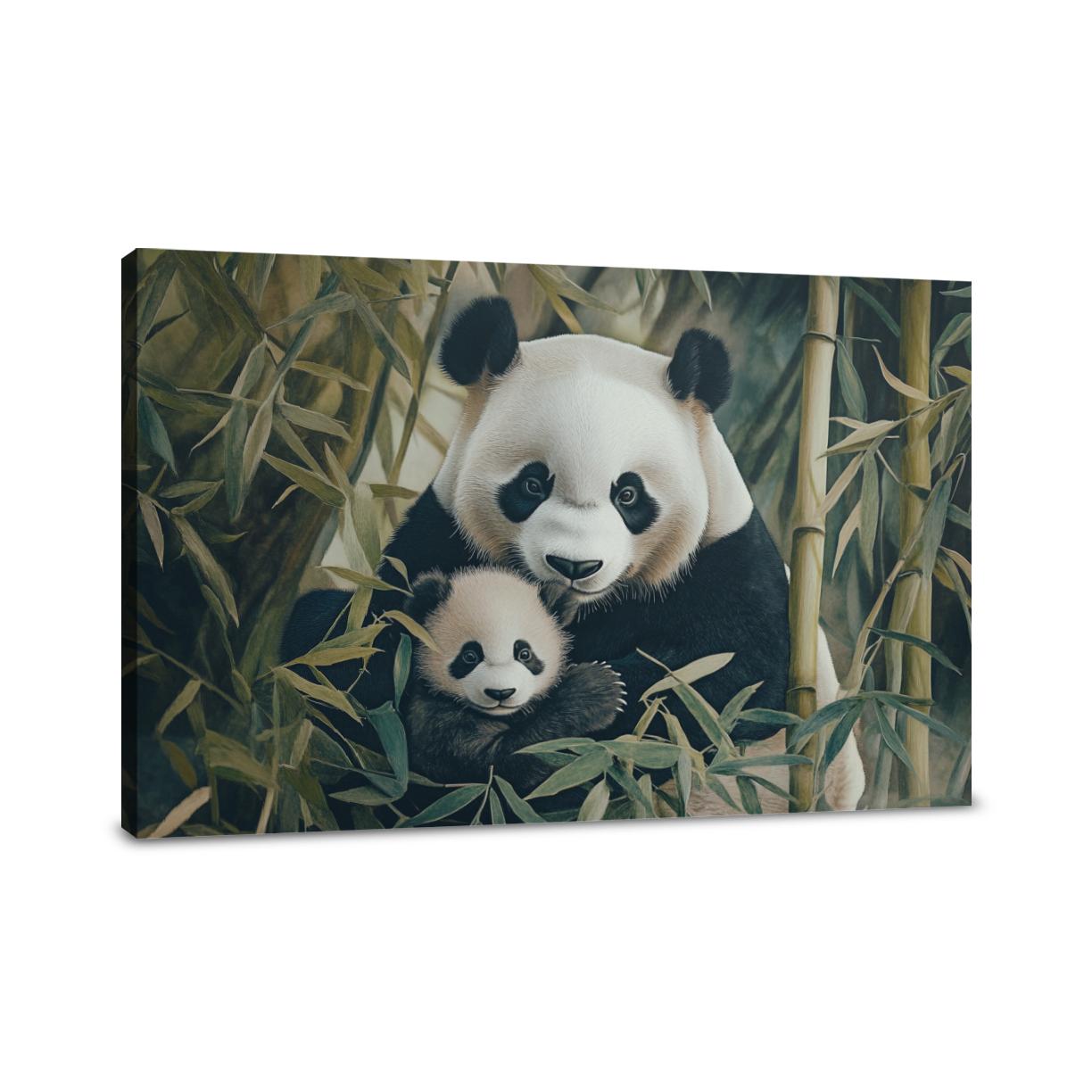 Panda Family Harmony Canvas