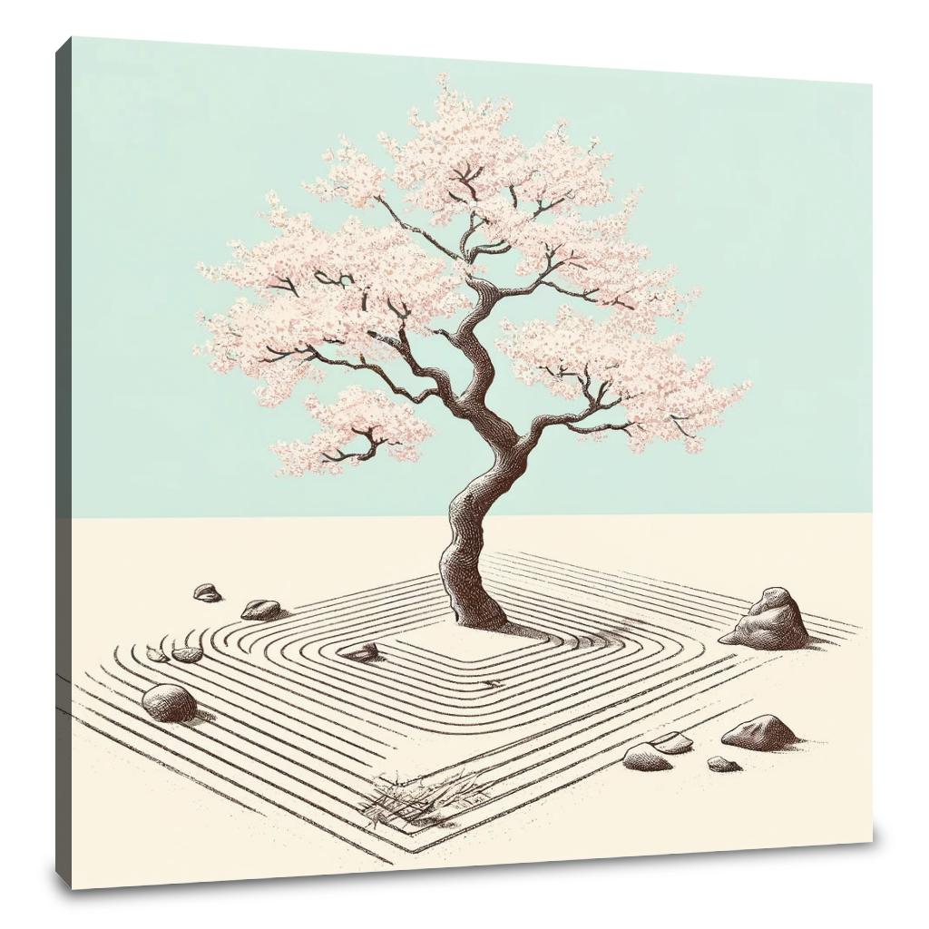 Pastel Zen Garden Canvas