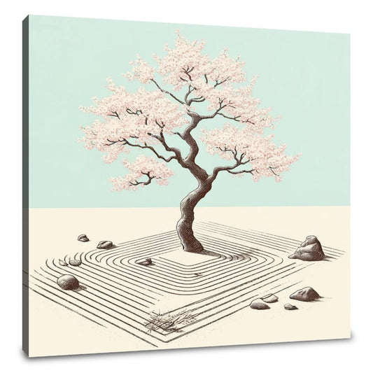 Pastel Zen Garden Canvas