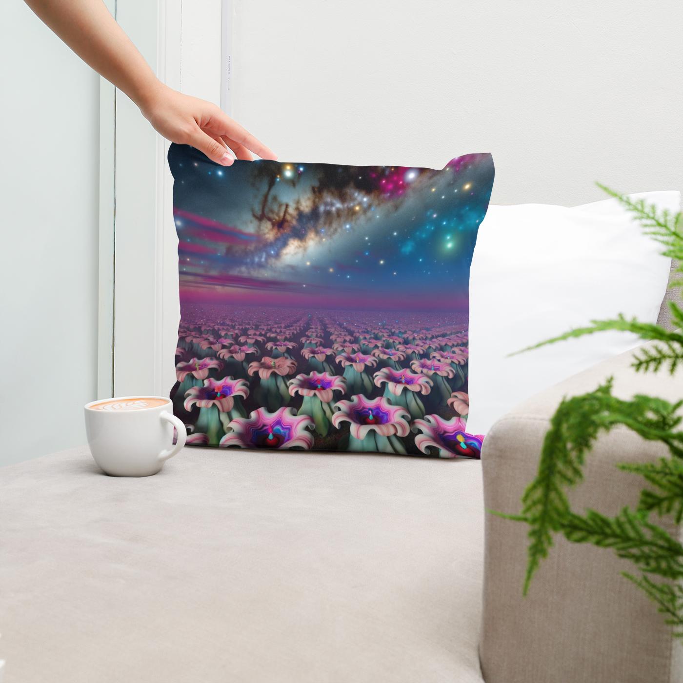 Nebula Bloom Cotton Cushion