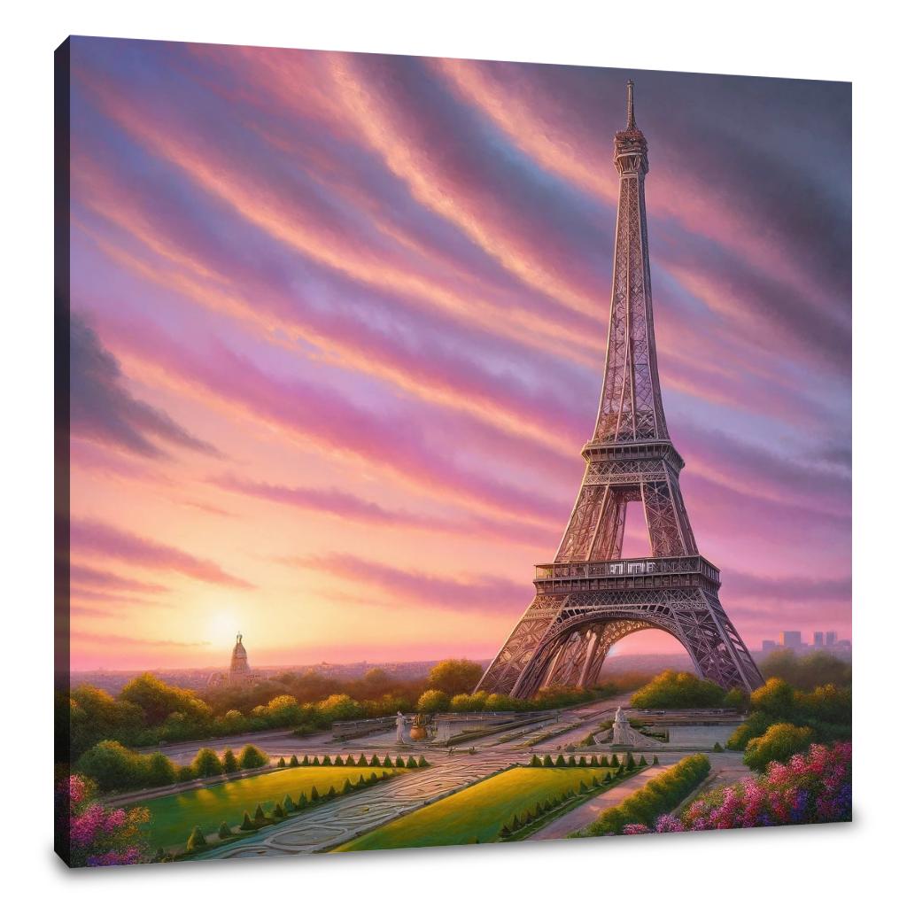Sunset Eiffel Canvas