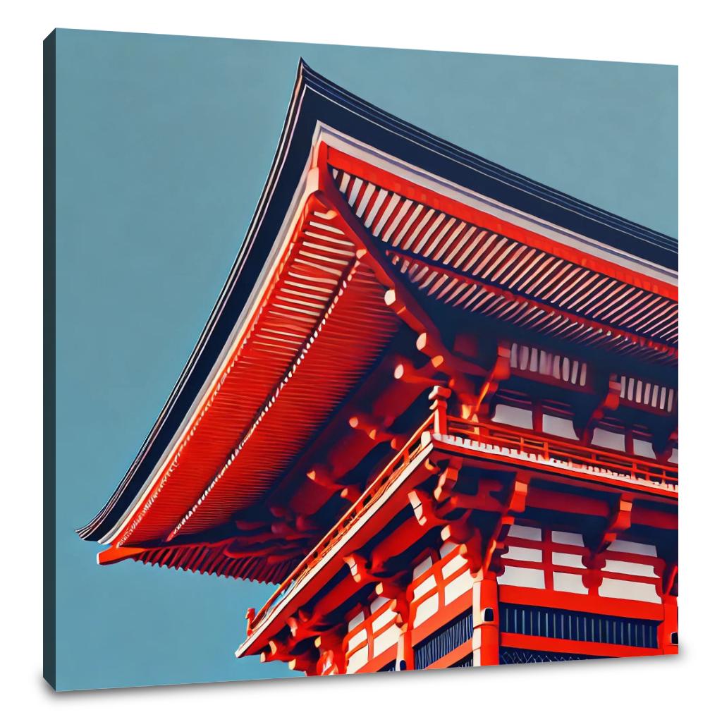 Close-Up Red Temple Canvas