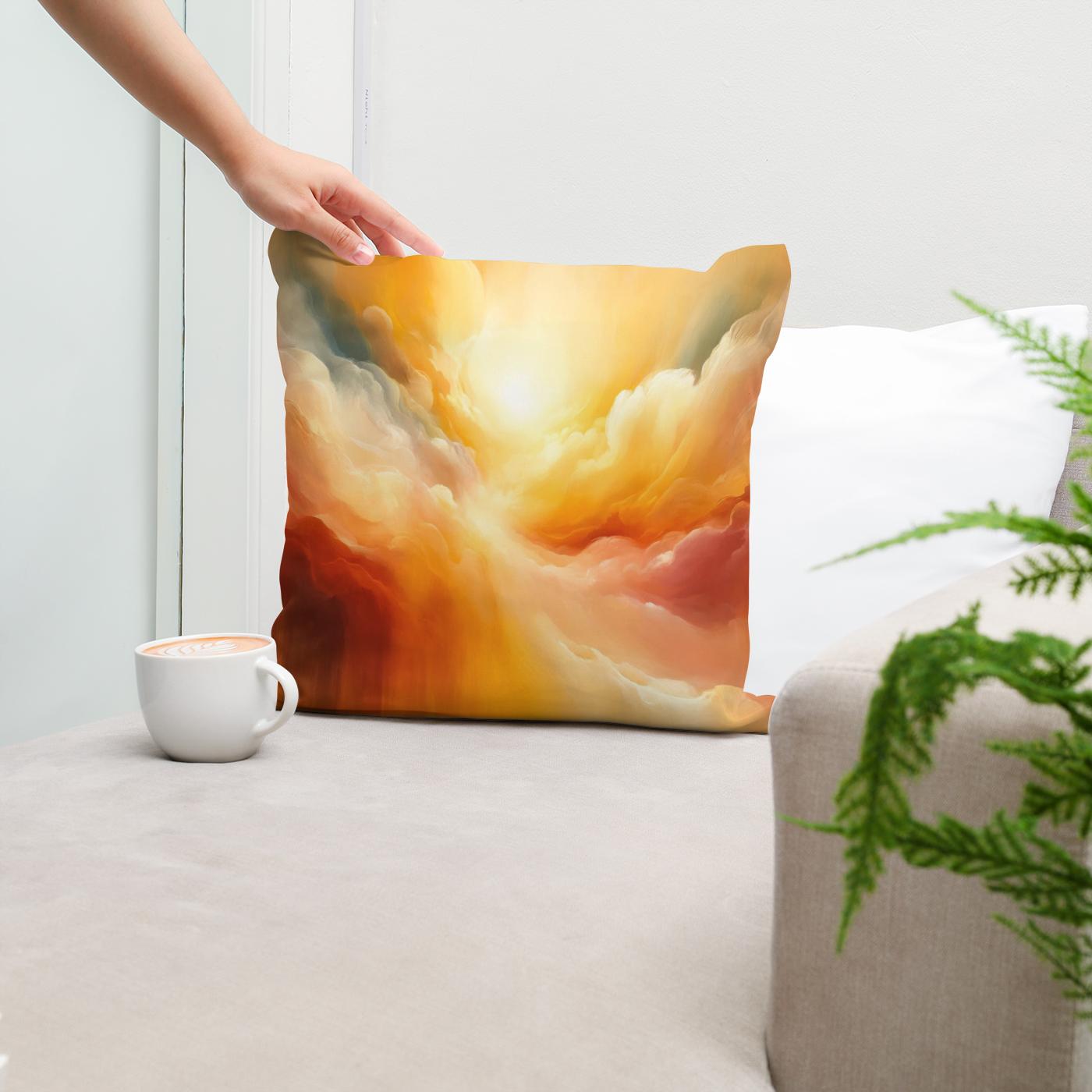 Sunlit Embrace Cotton Cushion