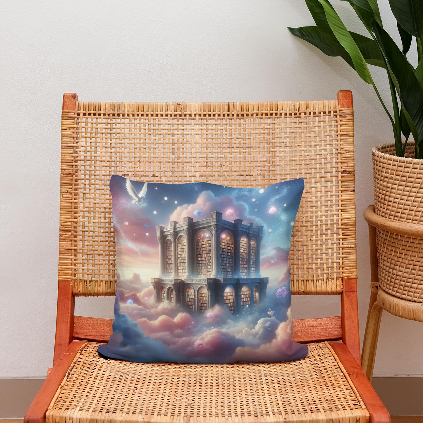 Celestial Library Cotton Cushion