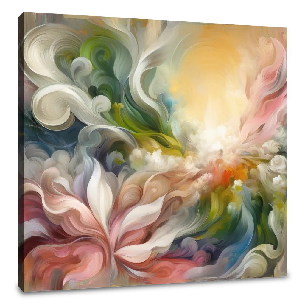 Spring Renewal Abstract Canvas