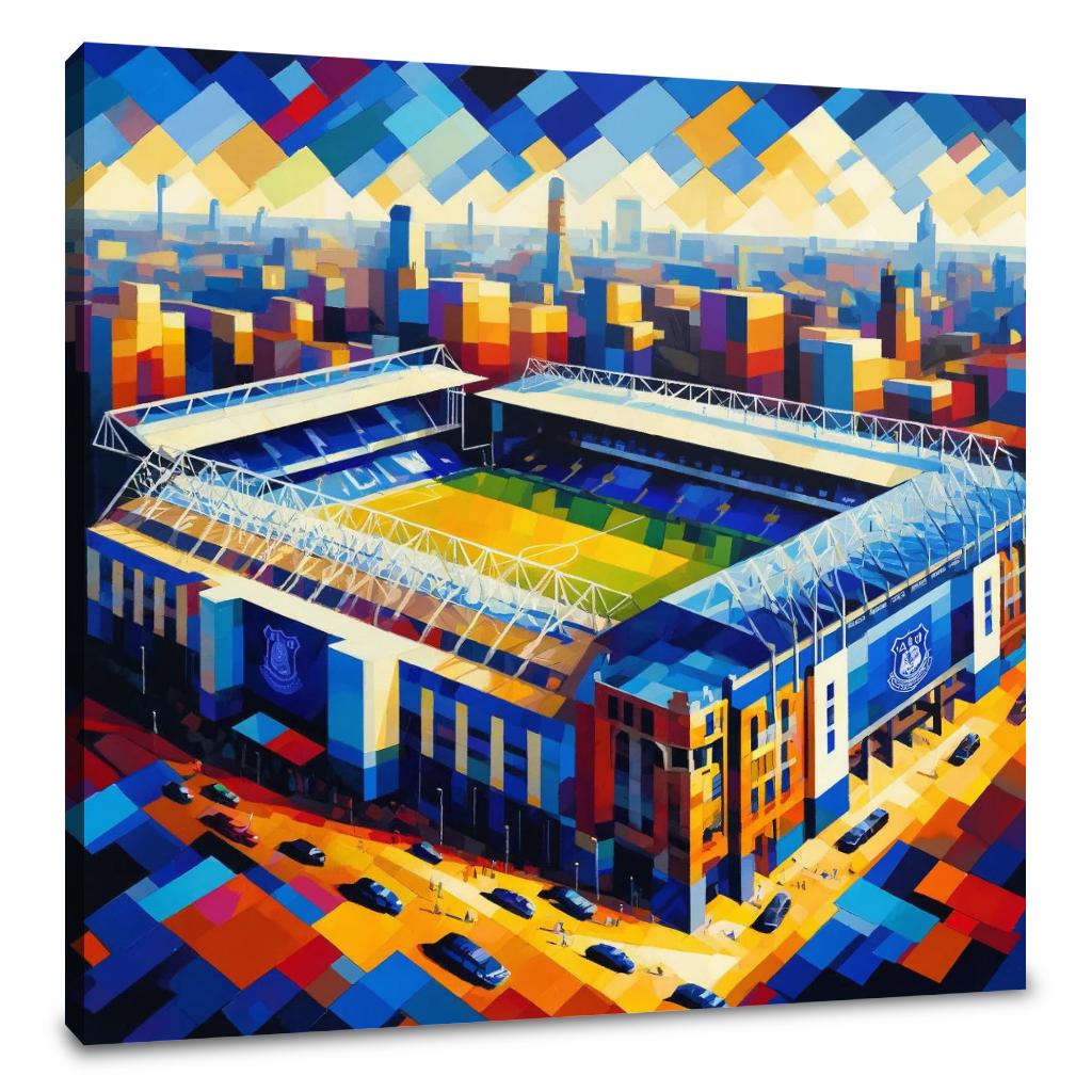 Cubist Goodison Park Liverpool Canvas