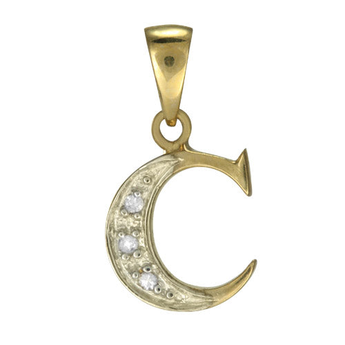 9ct Gold & Diamond Alphabet Letter Charm A - Z