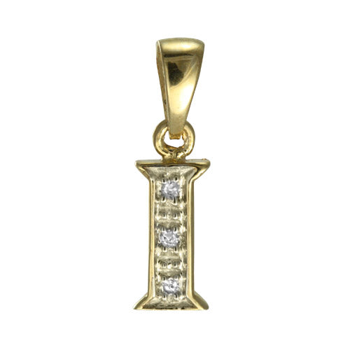 9ct Gold & Diamond Alphabet Letter Charm A - Z