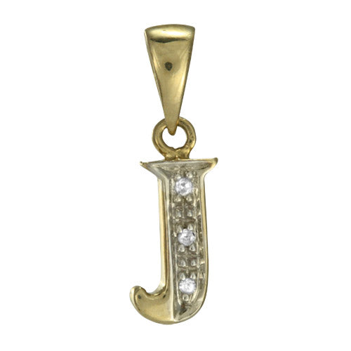 9ct Gold & Diamond Alphabet Letter Charm A - Z