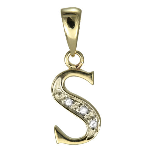 9ct Gold & Diamond Alphabet Letter Charm A - Z