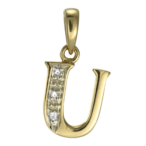 9ct Gold & Diamond Alphabet Letter Charm A - Z