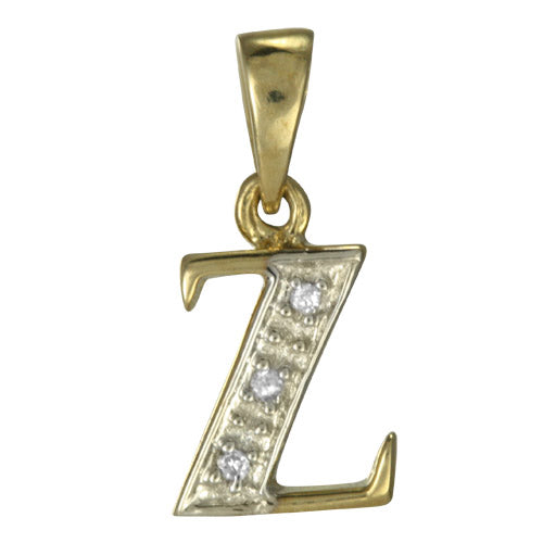 9ct Gold & Diamond Alphabet Letter Charm A - Z