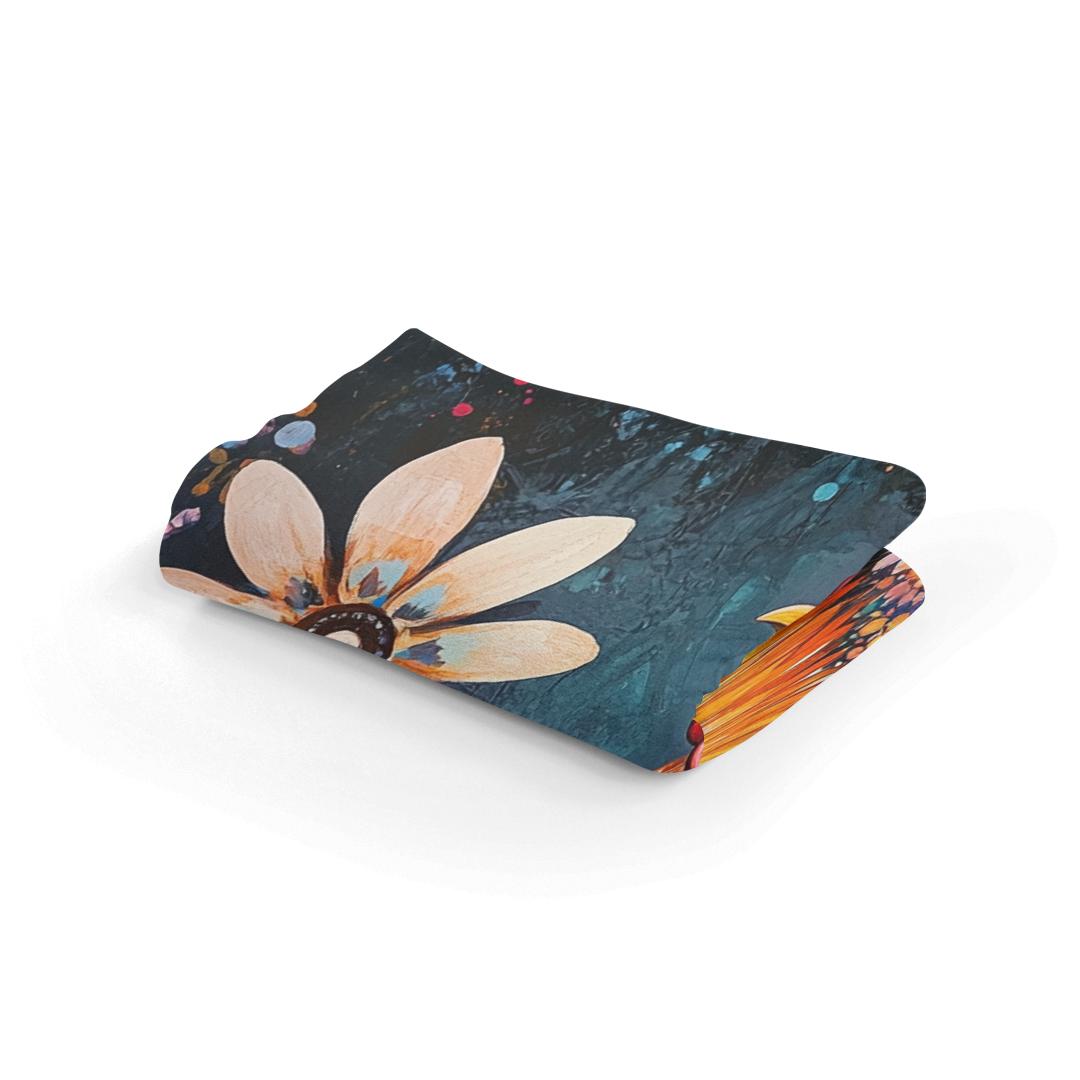 Rooster's Floral Blanket