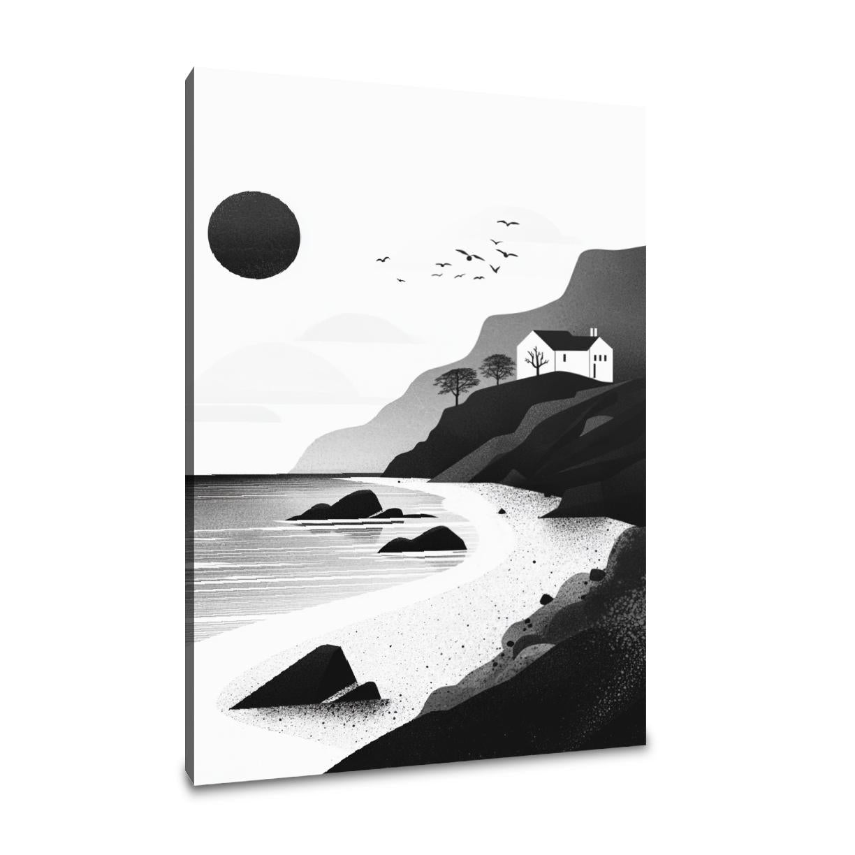Geometric Beachscape Canvas