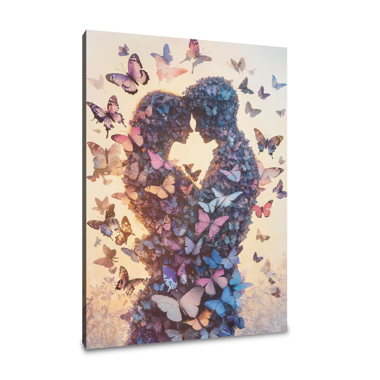 Embrace of Winged Lovers Canvas