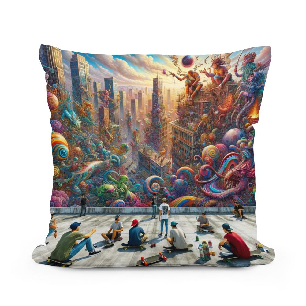 Rooftop Rendezvous Cotton Cushion