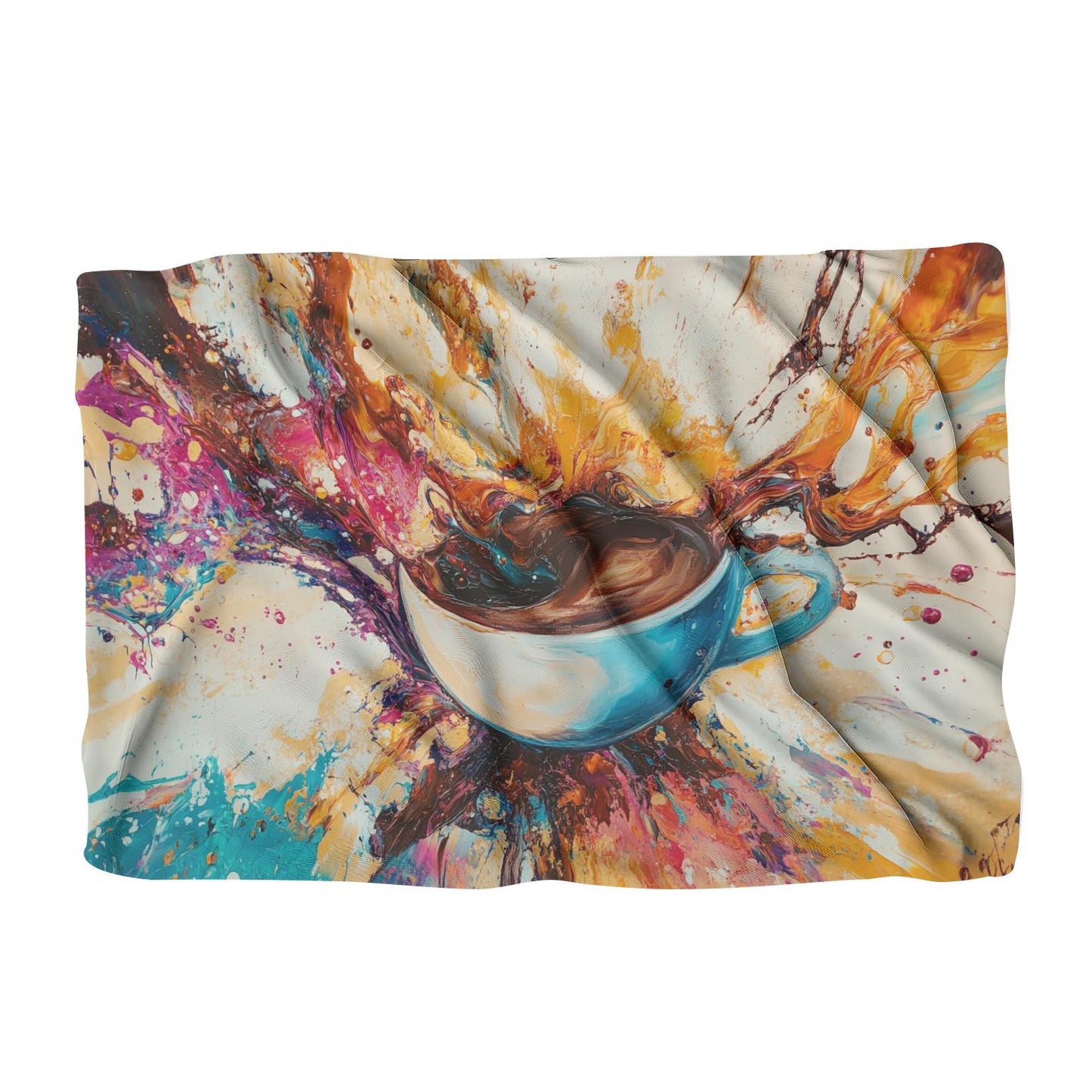 Vibrant Coffee Chaos Blanket