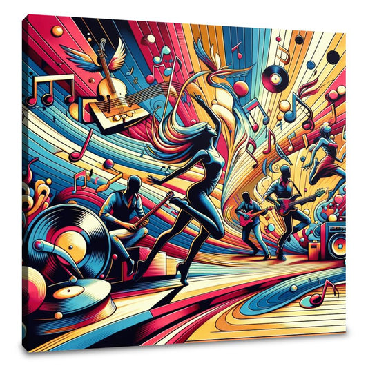 Rhythmic Pop Art Extravaganza Canvas